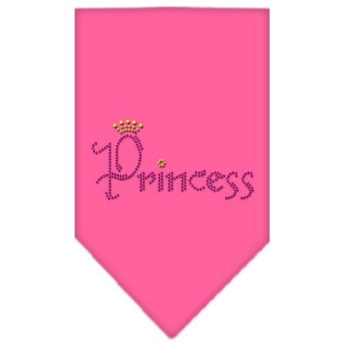 Princess Rhinestone Bandana Bright Pink Large